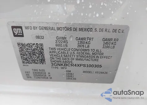 2023 Chevrolet Blazer Fwd 2Lt from USA, damaged, VIN 3GNKBCR4XPS100305